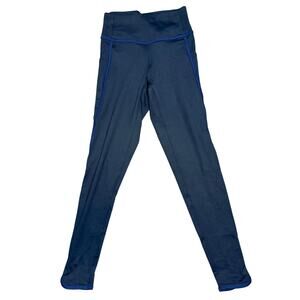 Tommy John Go Anywhere Collection Black Leggings with Blue Piping – Size Small